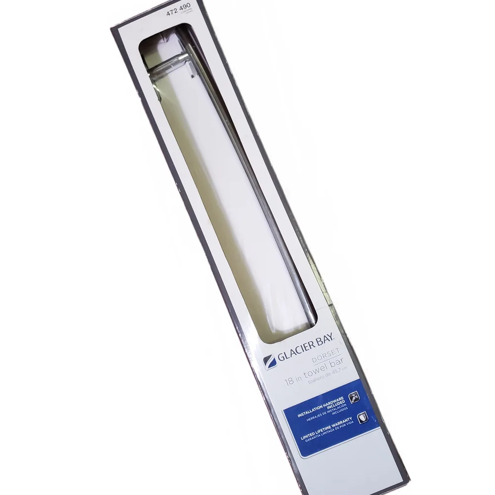 Glacier Bay Home Dorset 18 in Chrome Accessories Bath Room Towel Bar